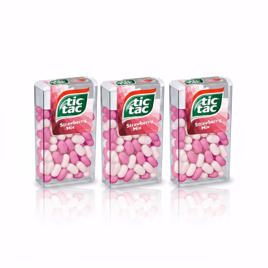 3 Tic Tac Strawberry Mix