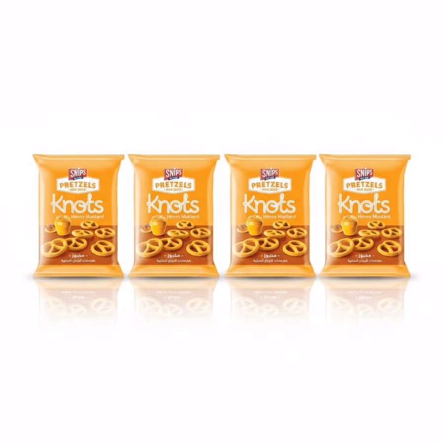 4 Snips Pretzels Knots Honey Mustard 30g