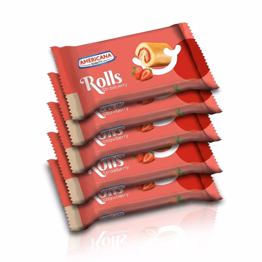5 Americana Rolls Strawberry 20g