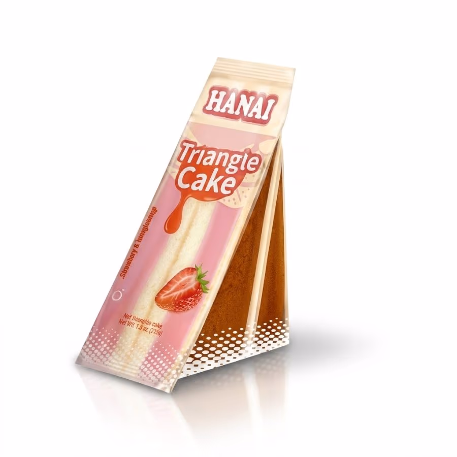 Hanai Triangle Cake Strawberry 100g